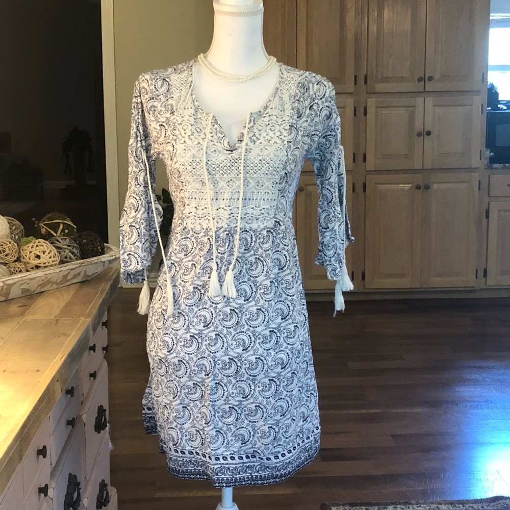 Red Camel Cold Shoulder Dress - Picture 2 of 4